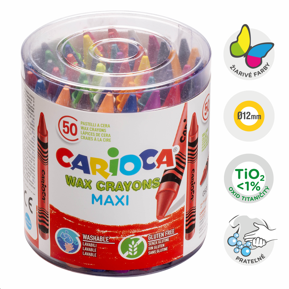 Carioca Maxi восочни боички, 50 пар.