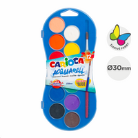 Carioca водени бои – сет од 12 бои со четка