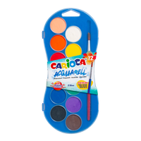 Carioca водени бои – сет од 12 бои со четка