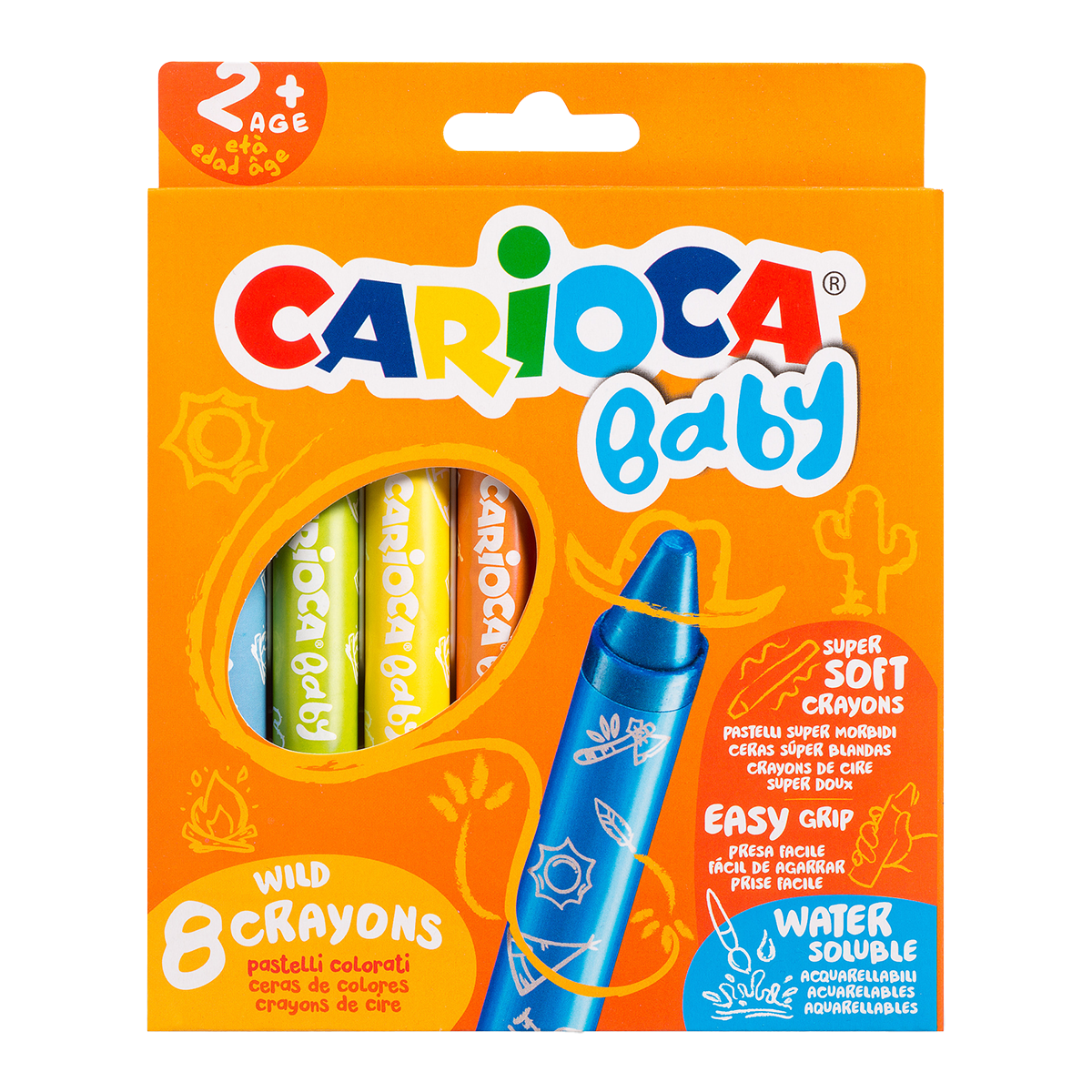 Carioca восочни боички Baby Wild 2+, 8 пар.