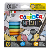Carioca фломастери Metallic, врв, микс бои