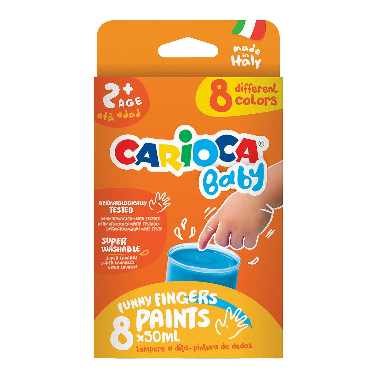 Бои за прсти Carioca Baby 2+, 8 × 50 ml
