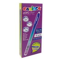 Бришливо пенкало Carioca Oops Easy, сино полнење, пакување од 12 парчиња