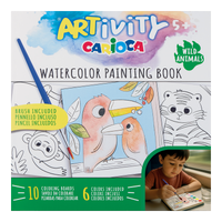 Carioca боенка со водени бои ARTivity – Диви животни, 5+