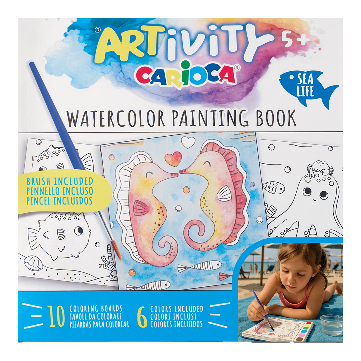 Carioca боенка со водени бои ARTivity – Морски свет, 5+