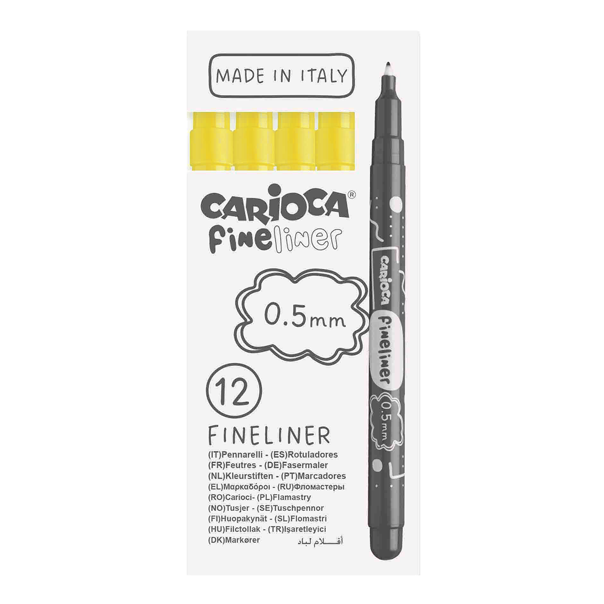 Тенки лајнери Carioca Fineliner 0,5 mm – 12 пар.