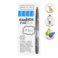 Тенки лајнери Carioca Fineliner 0,5 mm – 12 пар. – светлосина