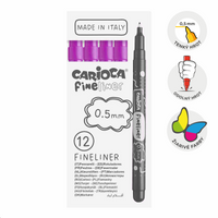 Тенки лајнери Carioca Fineliner 0,5 mm – 12 пар. – виолетова
