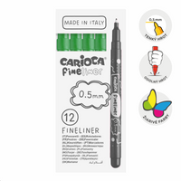 Тенки лајнери Carioca Fineliner 0,5 mm – 12 пар. – зелена