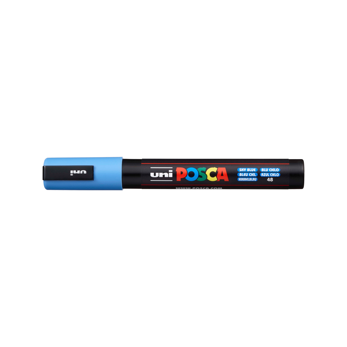 Акрилен маркер Posca PC-5M, 1,8 – 2,5 mm, небесно сина (48)