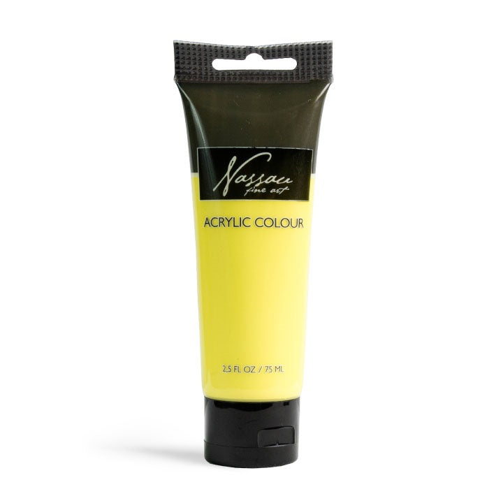 Акрилна боја на Nassau Fine Art во туба од 75 ml – жолта