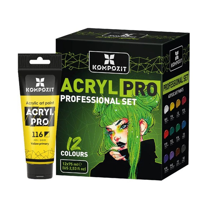 ACRYL PROFESSIONAL Сет акрилни бои 12x75 ml - 1
