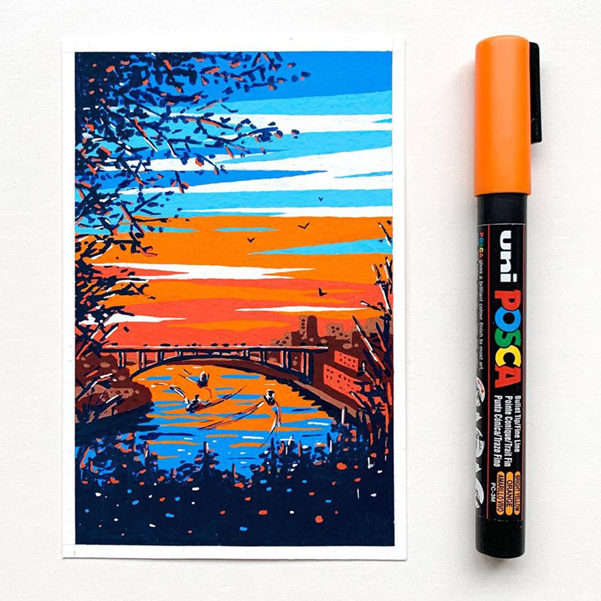 Акрилен маркер Posca PC-5M, 1,8 – 2,5 mm, костен (20)