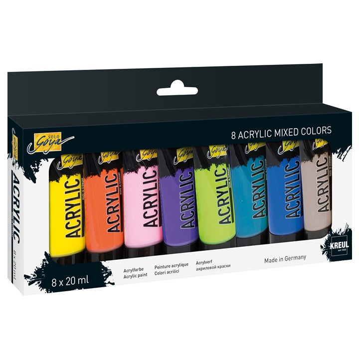 Акрилни бои Kreul Solo Goya / мешан сет 8 x 20 ml - 1