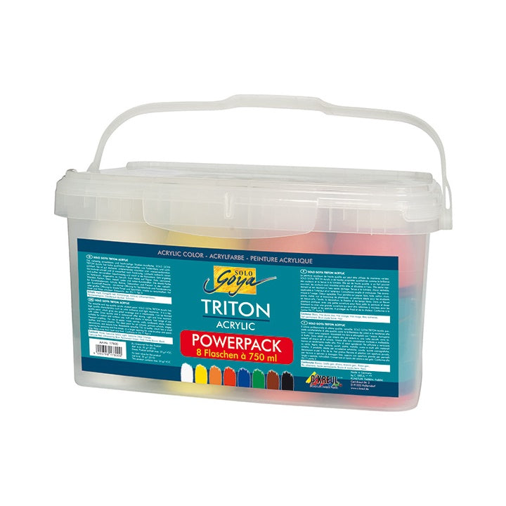 Акрилни бои Kreul Triton Liquid Powerpack / сет од 8 x 750 ml