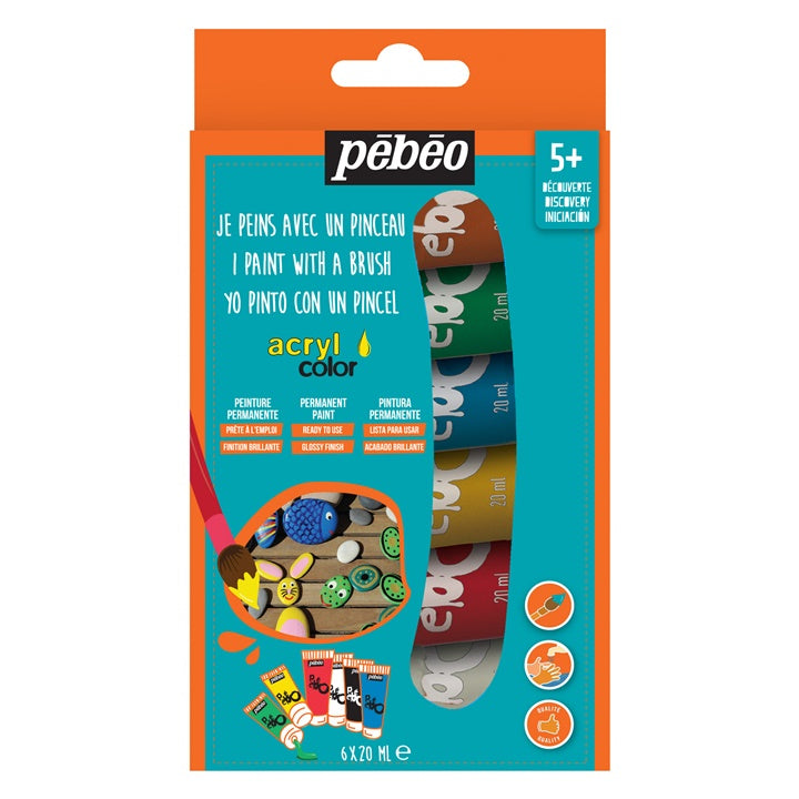 Акрилни бои  Pebeo Acrylcolor 6 x 20 ml