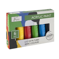 Акрилни бои сет Nassau 6x120ml BASIC COLOURS