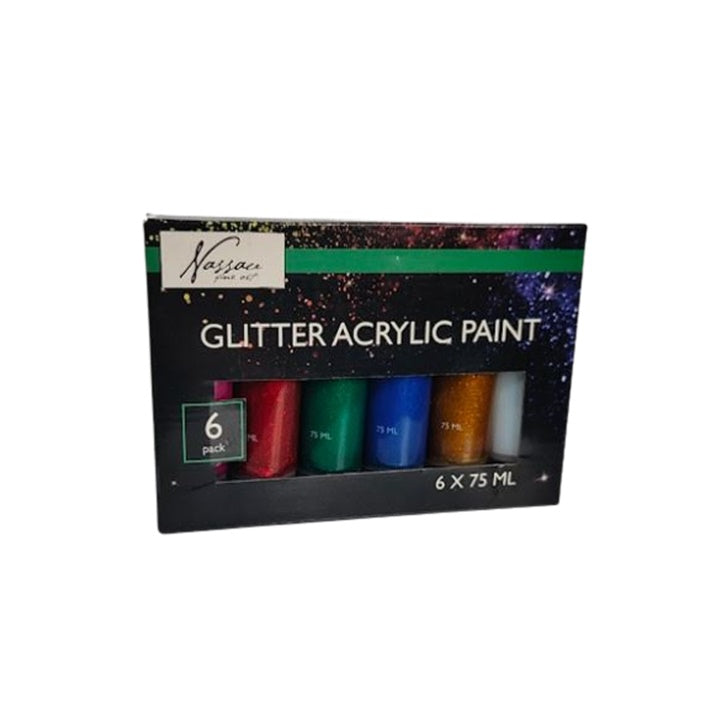 Акрилни бои сет Nassau 6x75ml GLITTER - 1