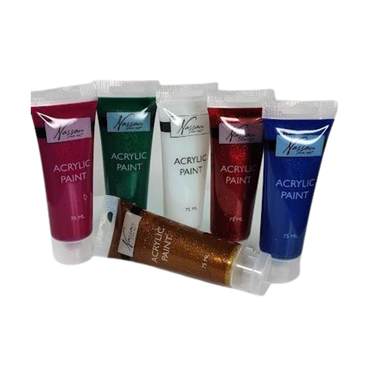 Акрилни бои сет Nassau 6x75ml GLITTER - 2