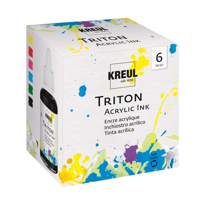 Акрилно мастило KREUL 50 ml - сет 6 парчиња