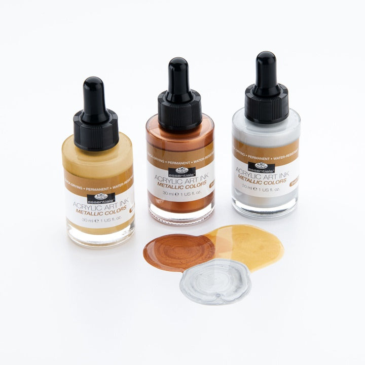 Акрилно мастило Royal & Langnickel металик бои 3 x 30 ml - 2