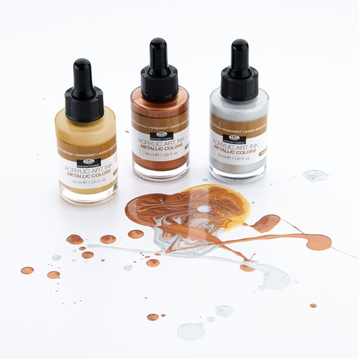Акрилно мастило Royal & Langnickel металик бои 3 x 30 ml - 4