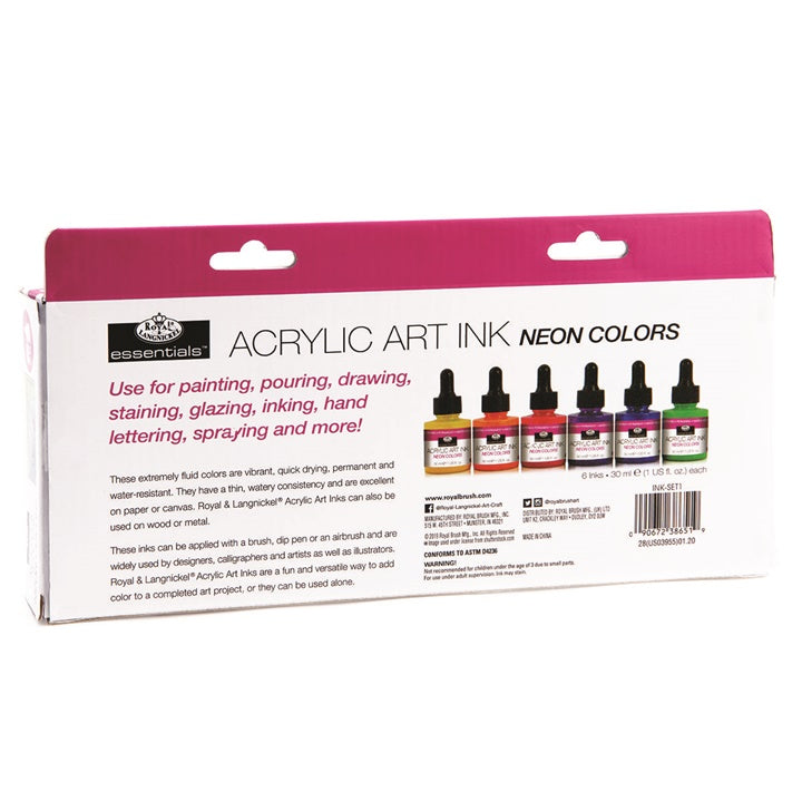 Акрилно мастило Royal & Langnickel неон бои 6 x 30 ml - 7