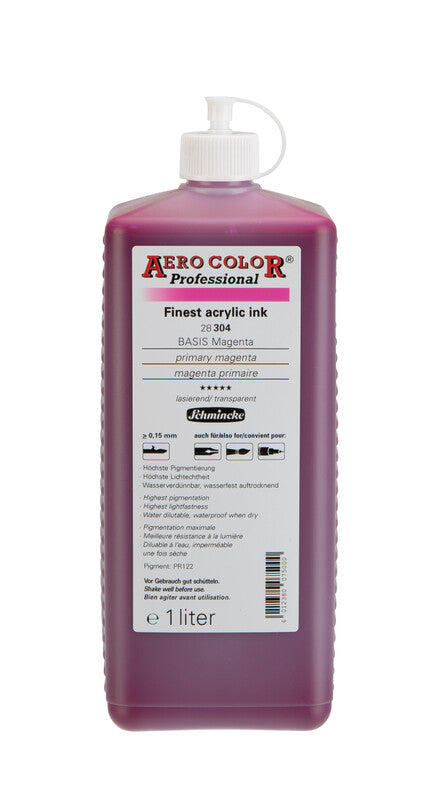 Акрилно мастило Schmincke AERO COLOR Professional 1 l – 304 Примарна магента
