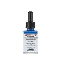 Акрилно мастило Schmincke AERO COLOR Professional Effect 28 ml – 904 AERO METALLIC modrá