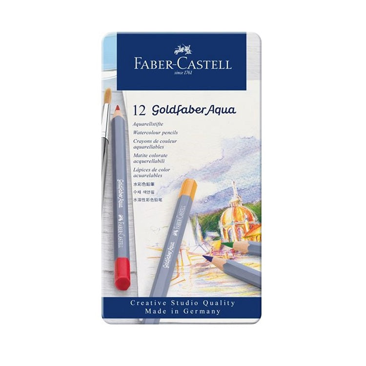 Акварел боици Goldfaber Aqua сет од 12 бои - метална кутија