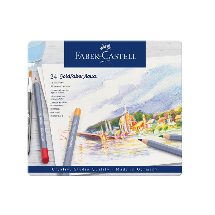 Акварел боици Goldfaber Aqua сет од 24 бои - метална кутија