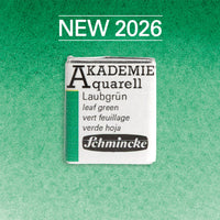 Акварел боја Schmincke AKADEMIE 1/2 коцка - Golden pink – 555 Лиснато зелена