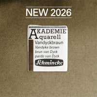 Акварел боја Schmincke AKADEMIE 1/2 коцка - Golden pink – 667 Вандајк кафеава