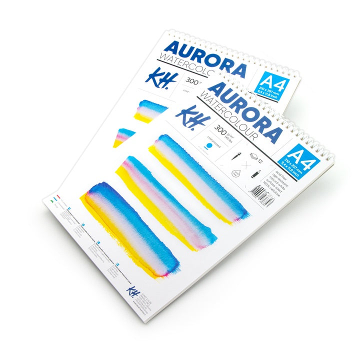 Акварелен блок AURORA cold press со спирала - 12 листови - 3