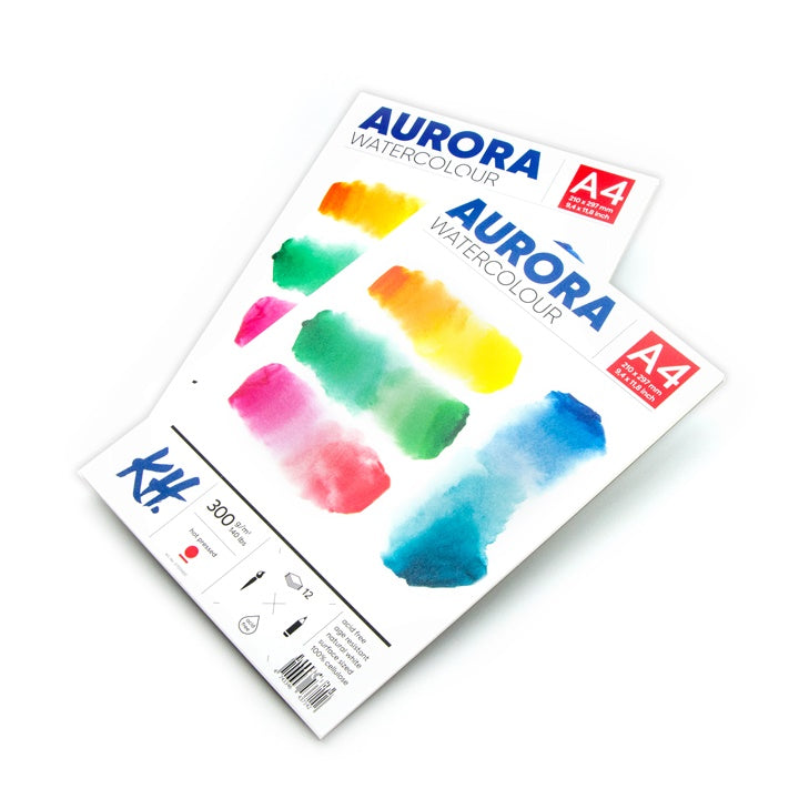 Акварелен блок AURORA hot press - 12 листови - 2