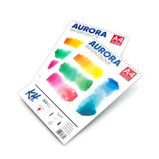 Акварелен блок AURORA hot press со спирала - 12 листови - 1