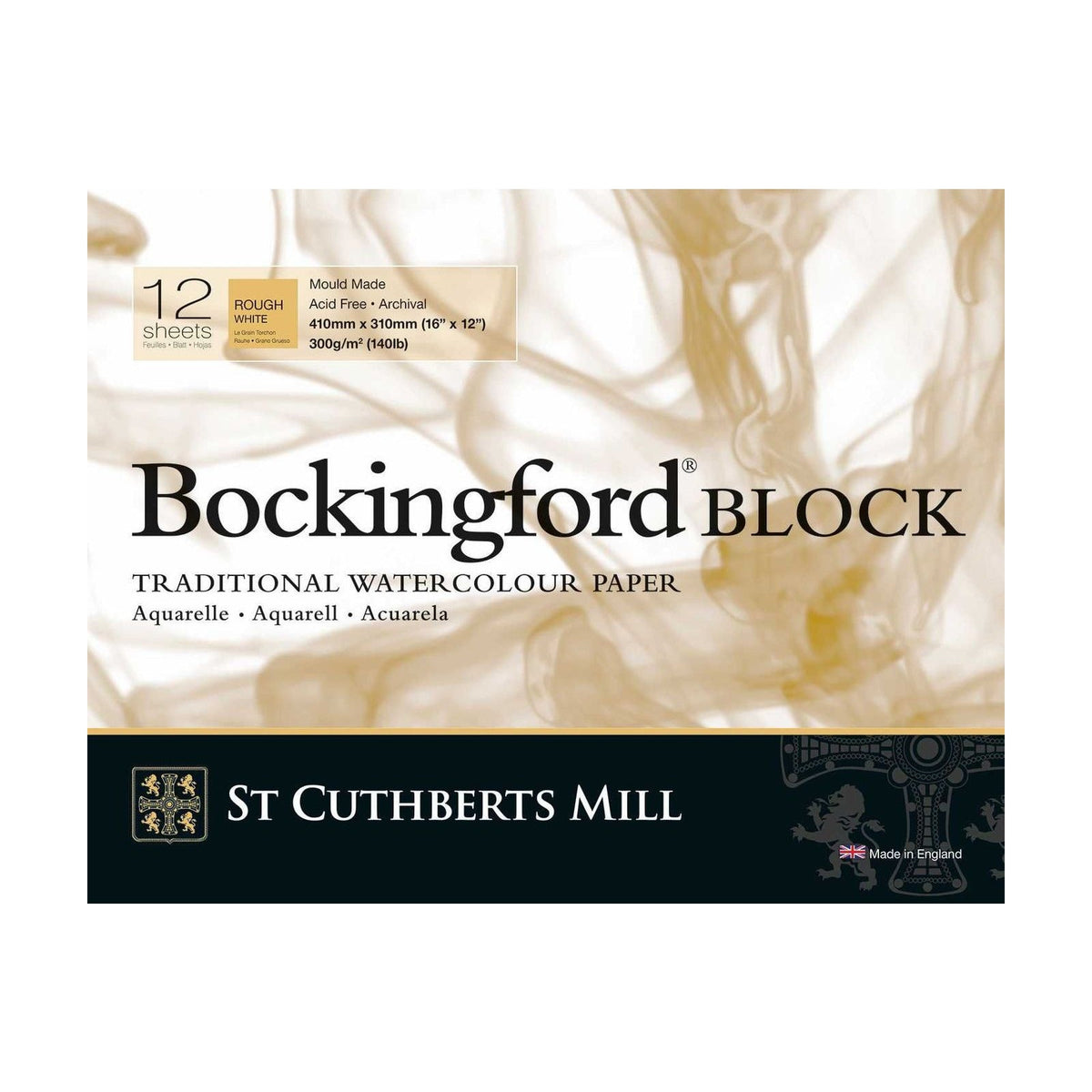 Акварелен блок CANSON St Cuthberts Bockingford Rough 300 g/m² 31 – 41 cm - 12 листови
