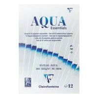 Акварелен блок CLAIREFONTAINE Aqua Essentials 200 до 300 g/m² 10 – 24 cm - 12 листови