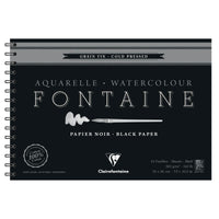 Акварелен блок CLAIREFONTAINE Fontaine CP црн 300 g/m² 19 x 26 cm - 12 листови