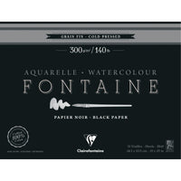 Акварелен блок Clairefontaine Fontaine CP црн 300 g/m2 48,3 x 63,5 cm - 12 листови