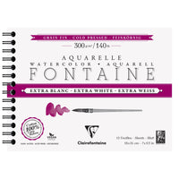Акварелен блок CLAIREFONTAINE Fontaine CP екстра бел 300 g 18 x 24 cm - 12 листови