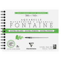 Акварелен блок CLAIREFONTAINE Fontaine екстра бел 300 g/m² 18 x 24 cm - 12 листови