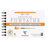 Акварелен блок CLAIREFONTAINE Fontaine HP екстра бел 300 g/m² 12 x 18 cm - 12 листови