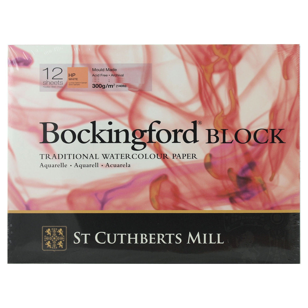 Акварелен блок St Cuthberts Mill Bockingford HP бел 300 g/m² 12 листови – 31 – 41 cm