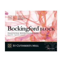 Акварелен блок St Cuthberts Mill Bockingford HP бел 300 g/m² 12 листови – 31 – 41 cm