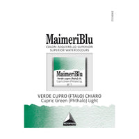 Акварелна боја Maimeri Blu – пола коцка 1,5 ml – Бакарно зелена светла