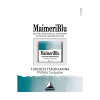 Акварелна боја Maimeri Blu – пола коцка 1,5 ml – Фталоцијанин тиркизна