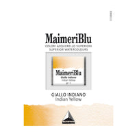 Акварелна боја Maimeri Blu – пола коцка 1,5 ml – Индиско жолта
