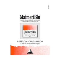 Акварелна боја Maimeri Blu – пола коцка 1,5 ml – Кадмиум црвено-портокалова