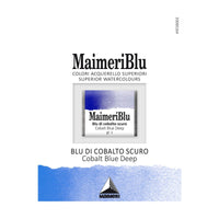 Акварелна боја Maimeri Blu – пола коцка 1,5 ml – Кобалт сина темна